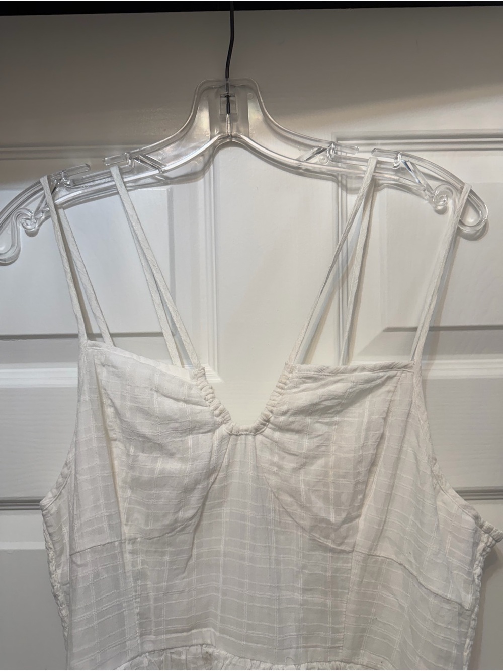 American Eagle White Smocked Gauze Cami Dress - Picture 2 of 4